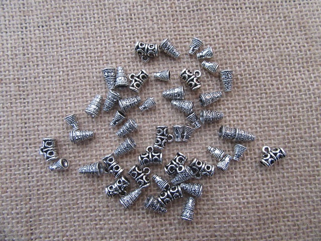 250Grams Antique Silver Alloy Metal Pendants Charms Assorted - Click Image to Close