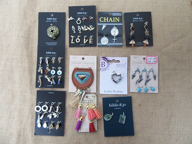 12Sheets Metal Beads Pendants Charms for Jewelry Making