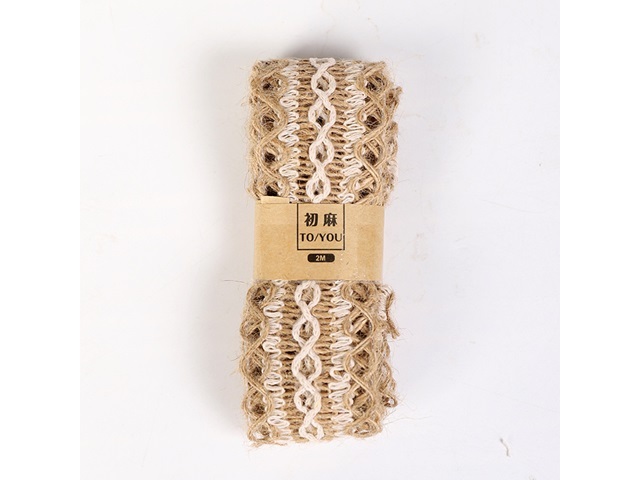 4Rolls X 2Meters White Burlap Rope Ribbon Hemp Cord Gift Wrappin
