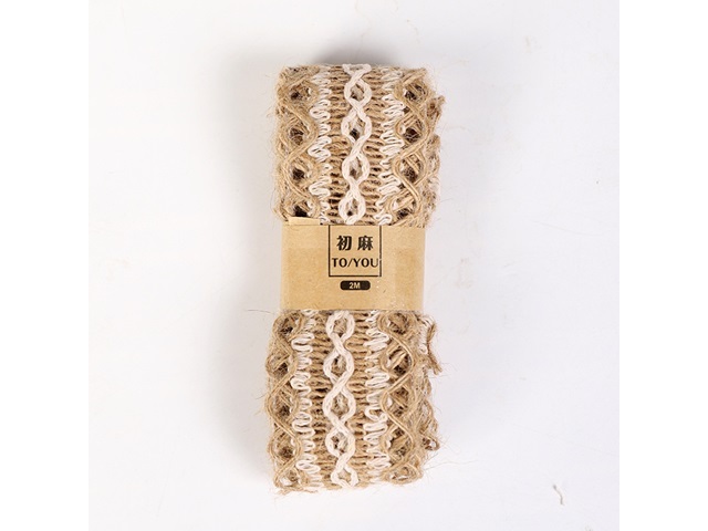 4Rolls X 2Meters White Burlap Rope Ribbon Hemp Cord Gift Wrappin - Click Image to Close