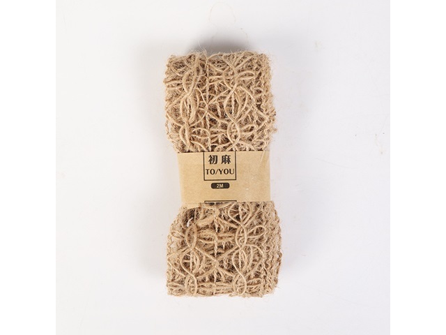 4Rolls X 2Meters Natural Burlap Rope Ribbon Hemp Cord Gift Wrapp - Click Image to Close