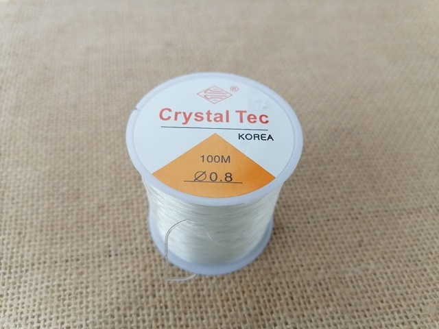 2x100Meter Stretch Elastic Beading Wire for Jewelry Supply 0.8mm