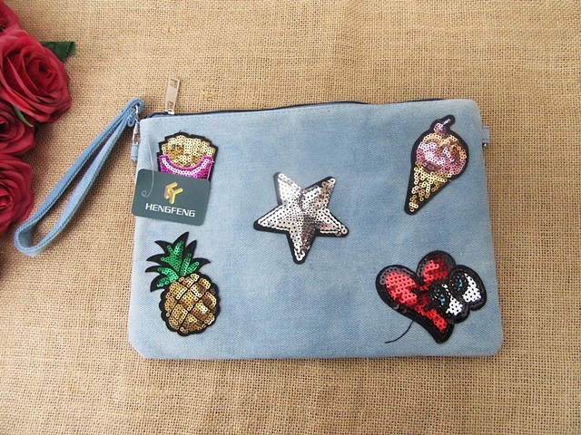 1X Cotton Coin Bag Purse Wallet Handbag with Zipper 29x21cm 1X Cotton Coin Bag Purse Wallet Handbag with Zipper 29x21cm