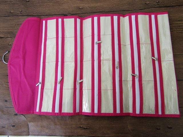 1X Fushia Door Wall Hanging Storage Pouch Bag Home Closet Sundri