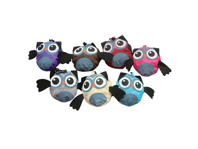 10Pcs Owl Foldable Shopping Shoulder Bags Mixed - Click Image to Close