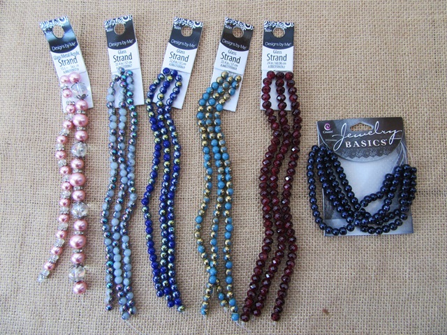 12Packes Round Glass Acrylic Beads for Jewelry Making Assorted