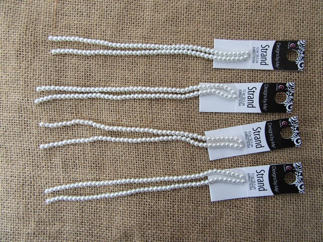20Sheets X 2Strands Round Glass Pearl Beads 4mm 20Sheets X 2Strands Round Glass Pearl Beads 4mm