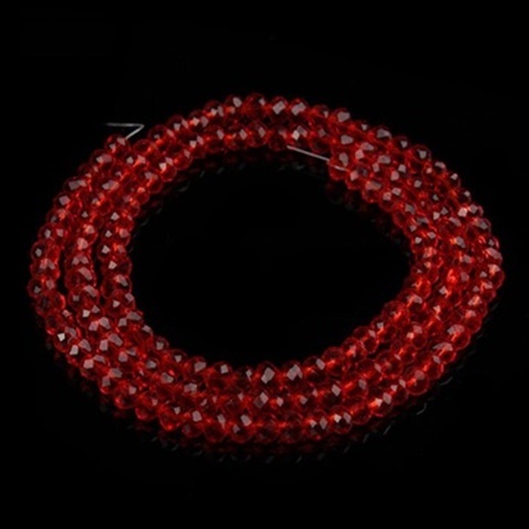 10Strands X 70Pcs Red Facted Glass Crystal Beads 10mm Dia - Click Image to Close