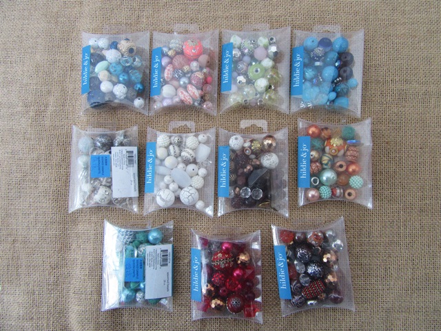 12Packs x 31pcs Assorted Beads Jewelry Finding Retail Package - Click Image to Close