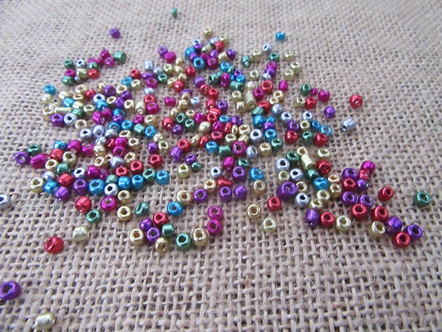 500Grams Glass Seed Beads 3-5mm Mixed Color - Click Image to Close