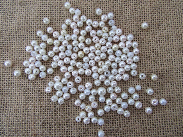 (image for) 500Grams Simulate Pearl Loose Spacer Beads 6-8mm Dia.