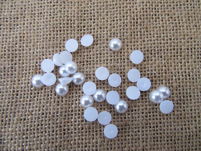 18Sheets X 80Pcs White Semi-Circle Simulated Pearl Bead Flatback 18Sheets X 80Pcs White Semi-Circle Simulated Pearl Bead Flatback