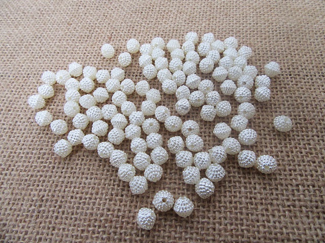 2500Pcs Simulate Pearl Round Beads Jewellery Making Beads 8x7mm - Click Image to Close