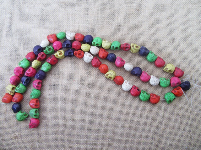 350Grams Skull Gemstone Beads 17x14x18mm Mixed Color - Click Image to Close