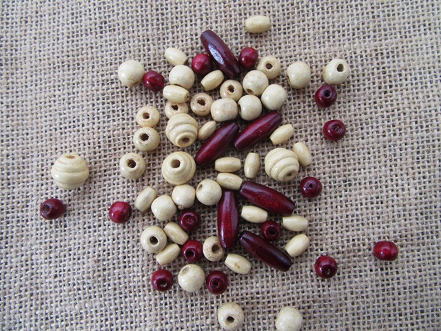 3Packet X 100Grams Wooden Round Loose Beads Assorted 3Packet X 100Grams Wooden Round Loose Beads Assorted