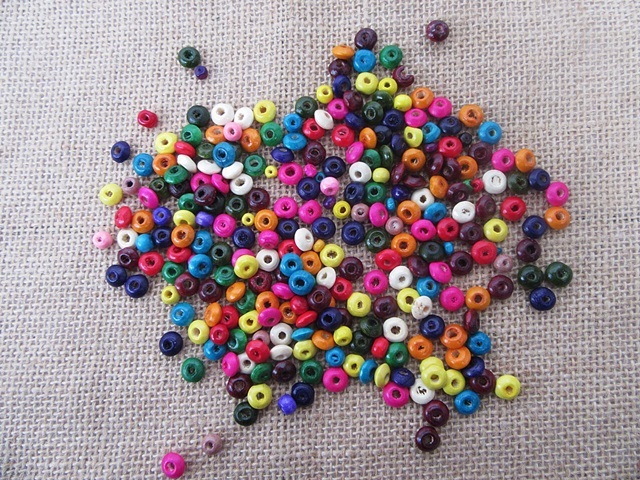250Grams Flat Round Wooden Loose Beads for Crafts 250Grams Flat Round Wooden Loose Beads for Crafts