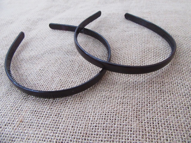 1Pc Dark Brown Headband Hair Bands Hair Hoop w/Teeth 10mm - Click Image to Close