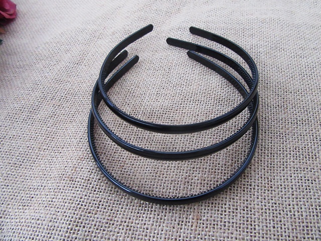 20Pcs Black Headband Hair Bands Hair Hoops with Teeth 8mm Wide - Click Image to Close