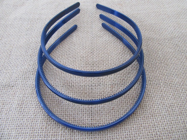 20Pcs Dark Blue Headband Hair Bands Hair Hoops with Teeth 8mm Wi - Click Image to Close