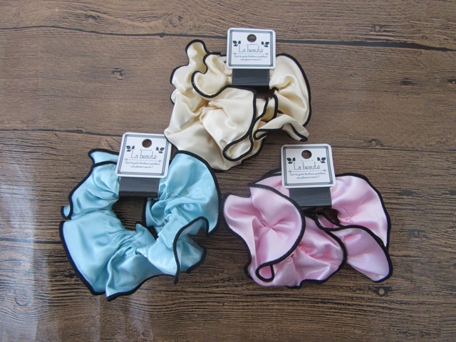 12Pcs Silk Simple Elastic Scrunchies Hair Elastic Mixed - Click Image to Close