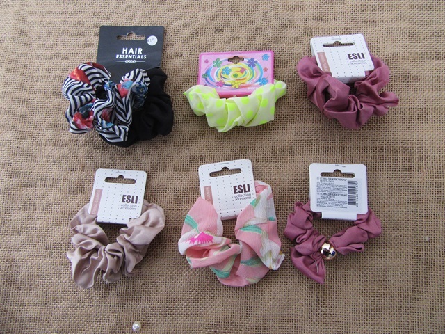 12Sheets Elastic Hair Bands Hairties Scrunchies Assorted 12Sheets Elastic Hair Bands Hairties Scrunchies Assorted
