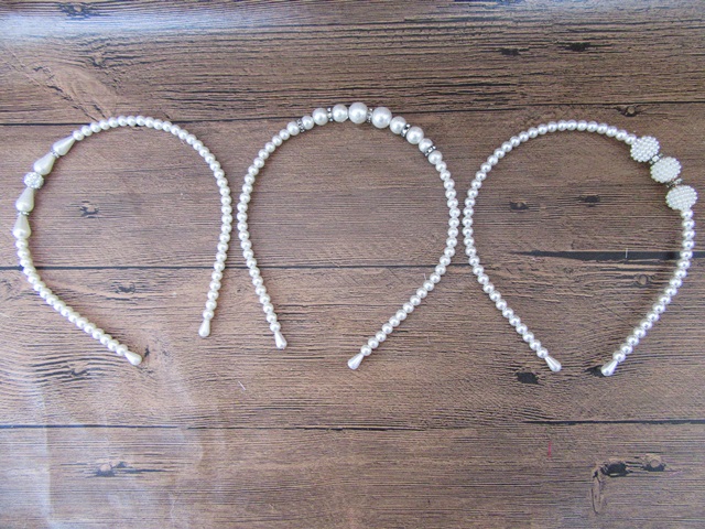 12Pcs Elegant Simulated Pearl Beaded Hairband Headband - Click Image to Close