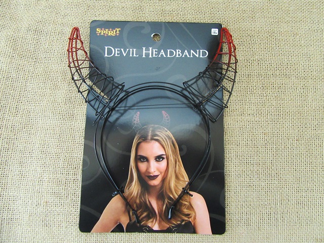 4Pcs Devil Ox Horn Hair Hoop Halloween Party Nightclub Headband - Click Image to Close