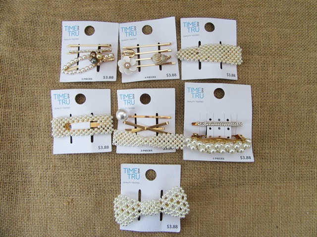 12Sheets Pearl Hair Clips Hairpin for Girls Assorted 12Sheets Pearl Hair Clips Hairpin for Girls Assorted