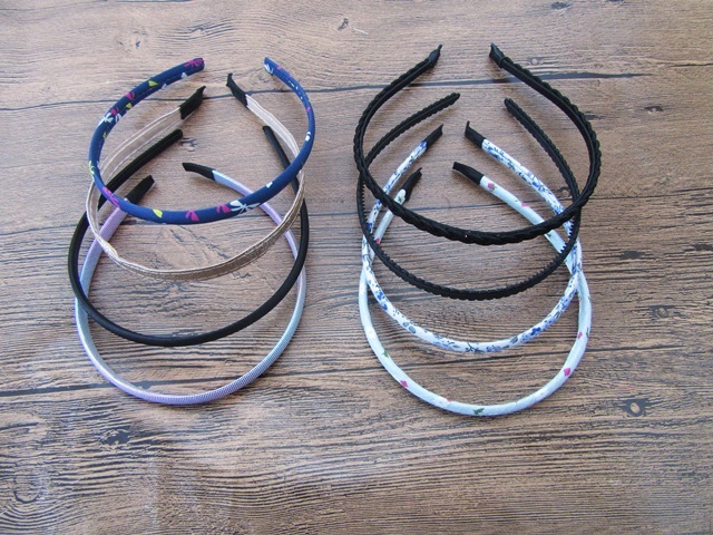 20Pcs Simple Thin Hairband Headband with Fabric Covered Mixed