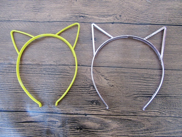 12Pcs Plastic Hairband Headband with Ear Mixed 12Pcs Plastic Hairband Headband with Ear Mixed