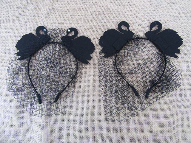 4Pcs Elegant Swan Headband Hair Bands Hair Hoops - Click Image to Close