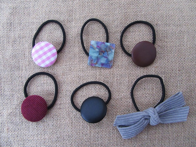 12Pcs Hair Ring Tie Hair Band Scrunchie Ponytail Holder - Click Image to Close