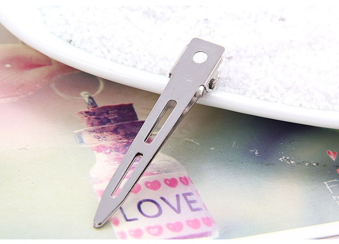 100Pcs Hair Clips Base Jewelry Finding 5.5cm - Click Image to Close