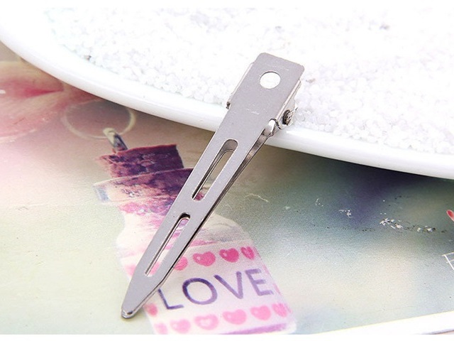 100Pcs Hair Clips Base Jewelry Finding 5.5cm - Click Image to Close