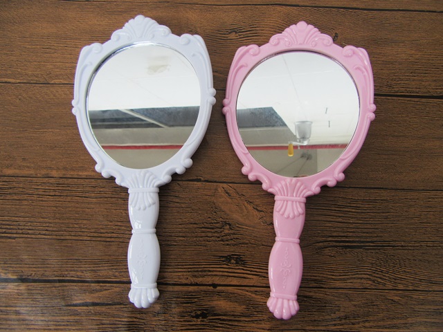 8Pcs Vintage Hand Mirrors Makeup Vanity Mirror Mixed Color - Click Image to Close