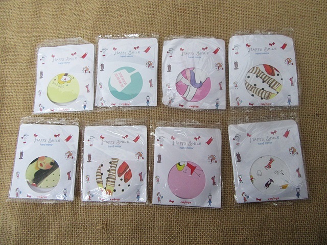 20Pcs Cartoon Make-up Pocket Mirror Assorted - Click Image to Close