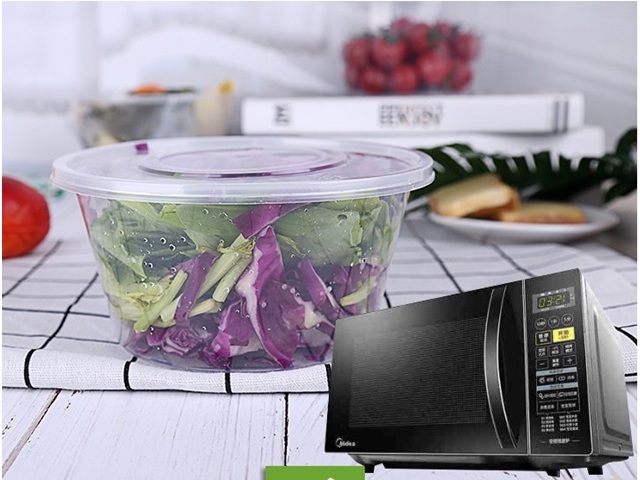 50Pcs Round Clear Disposable Take Away Food Box Container 300ml 50Pcs Round Clear Disposable Take Away Food Box Container 300ml