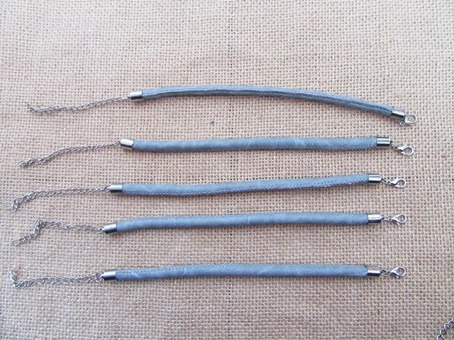 50Pcs Leatherette Cord String with Clasps for Bracelets