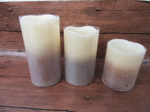 3Pcs Flameless Beaded Candle Set Battery On Electronic LED Candl - Click Image to Close