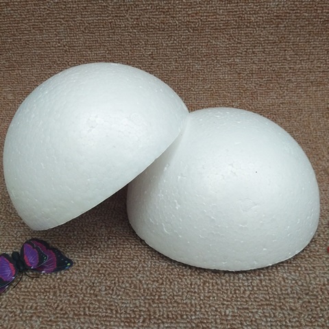50Pcs Semi Circle Polystyrene Foam Ball Decoration Craft for DIY - Click Image to Close