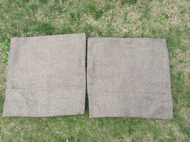 2Pair (4Pcs) Grey Plain Linen Cushion Covers Throw Pillow Cases - Click Image to Close