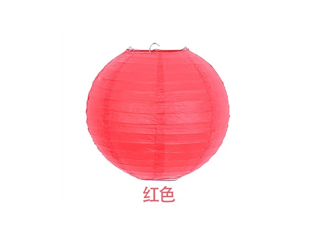 5Pcs Plain Red Round Paper Lanterns 35cm Wedding Party Favor - Click Image to Close