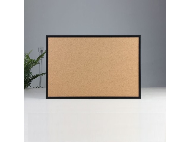 1X Cork Notice Board Wood Framed Memo Bulletin Board Office Home