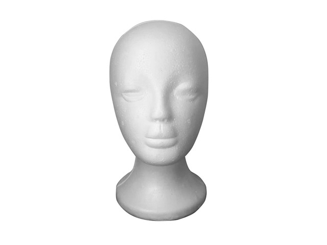 4Pcs New White Female Foam Mannequin Head 26cm High - Click Image to Close