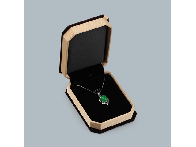 10Pcs Velvet Necklace Pendant Gift Box Case 10x7.3cm