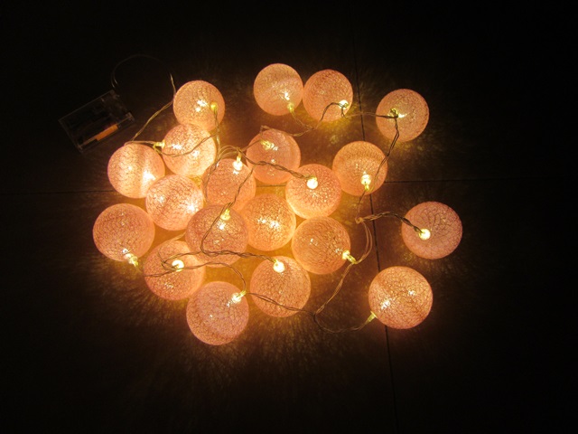 1Set Pink 20 LED String Fairy Lights Lanterns Outdoor Party Wedd - Click Image to Close