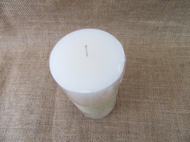 1X White Scented Cylinder Shape Candle 150mm High 1X White Scented Cylinder Shape Candle 150mm High