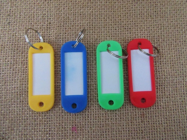 50Pcs Key ID Tags Name Card Labels Keyring Keychain 58x21mm 50Pcs Key ID Tags Name Card Labels Keyring Keychain 58x21mm