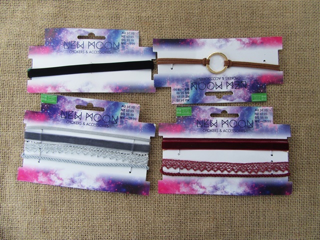 12Sheets Metal Chain Necklace Chokers Necklace Assorted