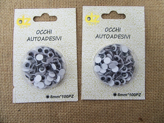 12Sheets X 100Pcs Round Adhensive Googly Eyes Movable Eyes Craft 12Sheets X 100Pcs Round Adhensive Googly Eyes Movable Eyes Craft